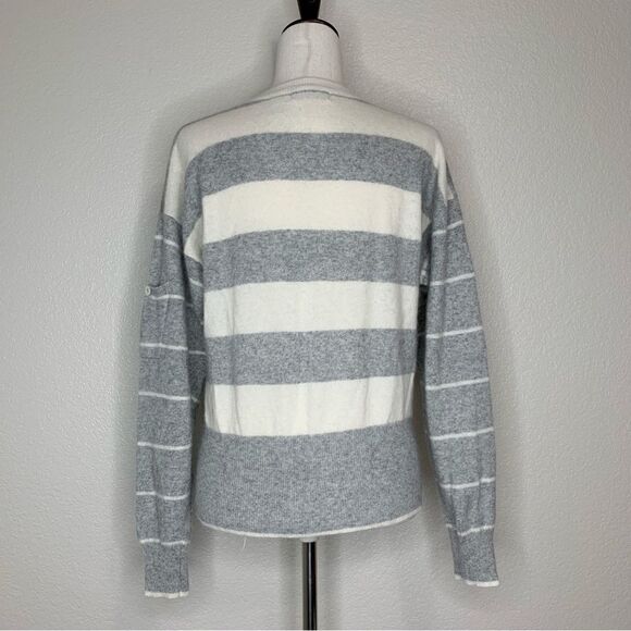 Liz Claiborne Collection Lambswool Angora Rabbit Blend Striped Sweater - Picture 7 of 11